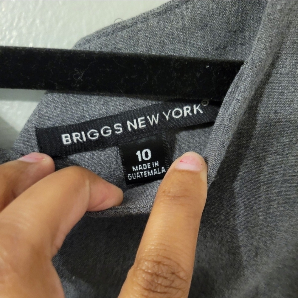 Briggs New York Women's Gray Sleeveless Sheath Office Dress. Size 10 - Picture 5 of 5